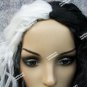 Long Double Dare Wig Black Gray White Mix Pirate Lily Munster Hag Witch Cruella