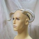 Aged Bone Twisted Ram Horns Pan Minotaur Goat Fantasy Mythical Big Horn Sheep