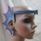 Blue Glittery Mermaid Webbed Fin Ears Earpiece Aquatic Creature Sea Horse Dragon
