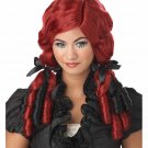 Black Dark Red Doll Curls Wig Gothic Rag Doll Tragedy Ann Frankenstein Vampire