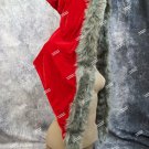 Red Riding Hood Faux Fur Cowl Hood Drape Warlock Wizard Medieval Santa Claus Elf