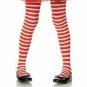 Child Medium Red White Striped Tights Raggedy Rag Doll Christmas Jolly Elf Candy Cane Wenda