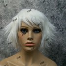 White Feathered Cosplay Wig Edgy Superhero Layered Shag Comic Anime Fairy Elf White Feathered Cosplay Wig Edgy Superhero Layered Shag Comic Anime Fairy Elf