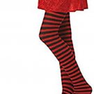 Rebel Toons Red Riding Hood Striped Stocking Tights Goth Rag Doll Black Dark Red Christmas Elf