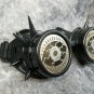 Funky Black Silver Spiked Eyeball Goggles Mad Eye Steampunk Flashy Aviator Eyes