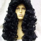 Black Pirate Captain Wig King Charles Vampire Historical Renaissance Count Hook
