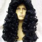 Black Pirate Captain Wig King Charles Vampire Historical Renaissance Count Hook