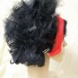 Chunky Gothic Wig Black with Red Streaks Goth Punk Evil Pixie 90s Grunge Rocker
