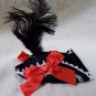 Mini Pirate Pillbox Hat w/ Feather Skull Buccaneer Maiden Sea Captain Wench Lass