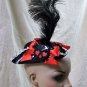 Mini Pirate Pillbox Hat w/ Feather Skull Buccaneer Maiden Sea Captain Wench Lass