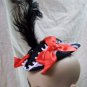 Mini Pirate Pillbox Hat w/ Feather Skull Buccaneer Maiden Sea Captain Wench Lass
