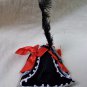 Mini Pirate Pillbox Hat w/ Feather Skull Buccaneer Maiden Sea Captain Wench Lass