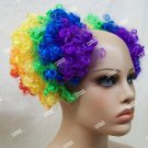 Rainbow Clown Puffs Hair Bun Wig Covers Curly Afro Pouf Comb Extensions Pride