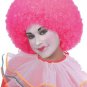 Funky Curly Pink Clown Wig Disco Fro Hippie 70s afro Cutie Pie Circus Rave Party