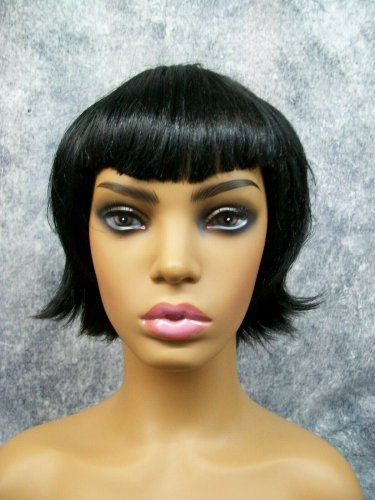 Black Mavie Wig Widows Peak Bangs Mavis Dracula Hotel Transylvania Vampire Girl