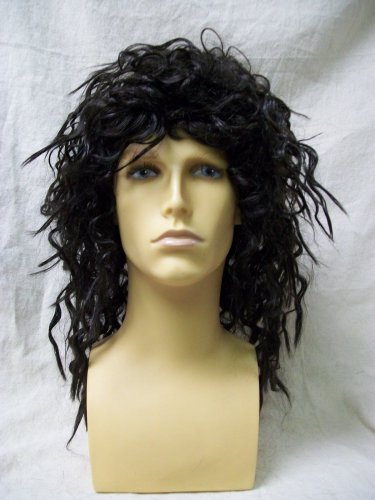 Licensed LMFAO Sky Blu Wig Wild Crimped Rocker Hippie 70s Disco Pirate Musketeer