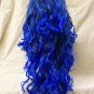 Mixed Blue Long Layers Glamour Witch Wig w Spiders Miss Muffet Blueberry Muffin