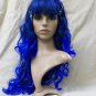 Mixed Blue Long Layers Glamour Witch Wig w Spiders Miss Muffet Blueberry Muffin