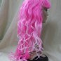Mixed Pink Long Layers Glamour Witch Wig w Spiders Goddess Candyland Miss Muffet