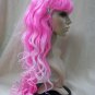 Mixed Pink Long Layers Glamour Witch Wig w Spiders Goddess Candyland Miss Muffet
