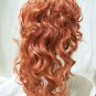 Natural Red Saloon Wig Old West Southern Belle Mermaid Debutante Goddess Ariel