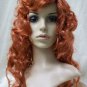 Natural Red Saloon Wig Old West Southern Belle Mermaid Debutante Goddess Ariel