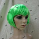 Neon Green Babe Wig 20s Funky Flapper Chicago Roaring Rave Party Fairy Joker Bob