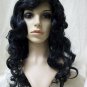 Black Saloon Wig Miss Kitty Old West Gal Southern Belle Mermaid Debutante Madame