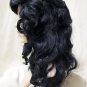 Black Saloon Wig Miss Kitty Old West Gal Southern Belle Mermaid Debutante Madame