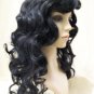 Black Saloon Wig Miss Kitty Old West Gal Southern Belle Mermaid Debutante Madame