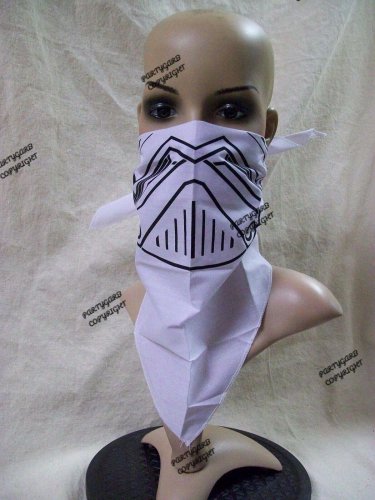 Evil Robot Face Half Mask Bandana Storm Trooper Galactic Soldier Warrior Unisex
