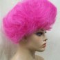 Pink Candy Clown Wig Super Frizzy Cotton Circus Cosplay Troll Sugar Plum Fairy