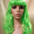 Neon Green Party Girl Wig Female Joker Villain Comic Misfit Rave Anime Cosplay