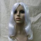 White Spirited Costume Wig Angel Haunted Xmas Spirit Ghost Mrs Claus Snow Queen