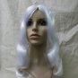 White Spirited Costume Wig Angel Haunted Xmas Spirit Ghost Mrs Claus Snow Queen