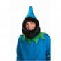 Light Blue Elf Hat w/ Black Wig & Beard Dwarf Gnome Snow White Bashful Sleepy