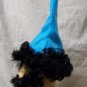 Light Blue Elf Hat w/ Black Wig & Beard Dwarf Gnome Snow White Bashful Sleepy