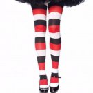 Darling Doll Wide Striped Tights Black White Red Hose Pantyhose Goth Rag Fairy