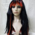 Punk Red Black Enchanted Wig Ribbon Bow Sexy Goth Fairytale Princess Riding Hood