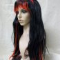Punk Red Black Enchanted Wig Ribbon Bow Sexy Goth Fairytale Princess Riding Hood
