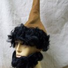 Fun Brown Elf Hat Black Wig Beard Dwarf Gnome Snow White Doc Grumpy Sneezy Happy Fun Brown Elf Hat Black Wig Beard Dwarf Gnome Snow White Doc Grumpy Sneezy Happy
