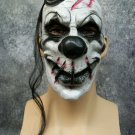 Creepy Scary Clown Mask Fractured Stitched Face Reject Twisted Circus Goth Mime Creepy Scary Clown Mask Fractured Stitched Face Reject Twisted Circus Goth Mime