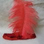 Blonde Charleston Wig & Red Sequin Headband Feather Gatsby Roaring 20's Jazz Flapper
