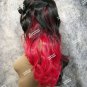 Dark Red Black Jester Wig Assassin Evil Joker Harley Quinn Circus Clown Vampire