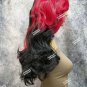 Dark Red Black Jester Wig Assassin Evil Joker Harley Quinn Circus Clown Vampire