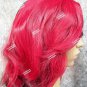 Dark Red Black Jester Wig Assassin Evil Joker Harley Quinn Circus Clown Vampire