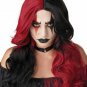 Dark Red Black Jester Wig Assassin Evil Joker Harley Quinn Circus Clown Vampire