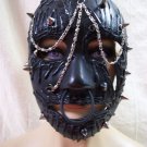 Black Night of Darkness Mask Pierced Chains Spikes Melted Punk Apocalyptic Warrior Black Night of Darkness Mask Pierced Chains Spikes Melted Punk Apocalyptic Warrior