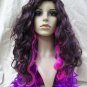 Sexy Wavy Layers Multi Color Cascade Wig Purple Pink Pop Star Nicki Candy Anime