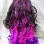 Sexy Wavy Layers Multi Color Cascade Wig Purple Pink Pop Star Nicki Candy Anime